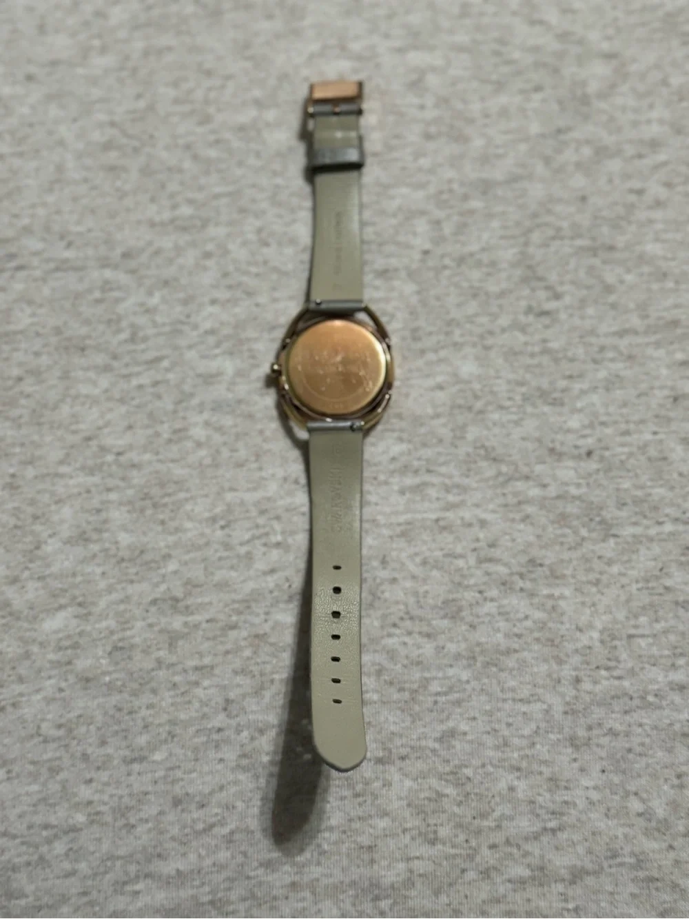 Swarovski Gold-Tone Case Gray Strap Watch with Sparkling Crystal Dial